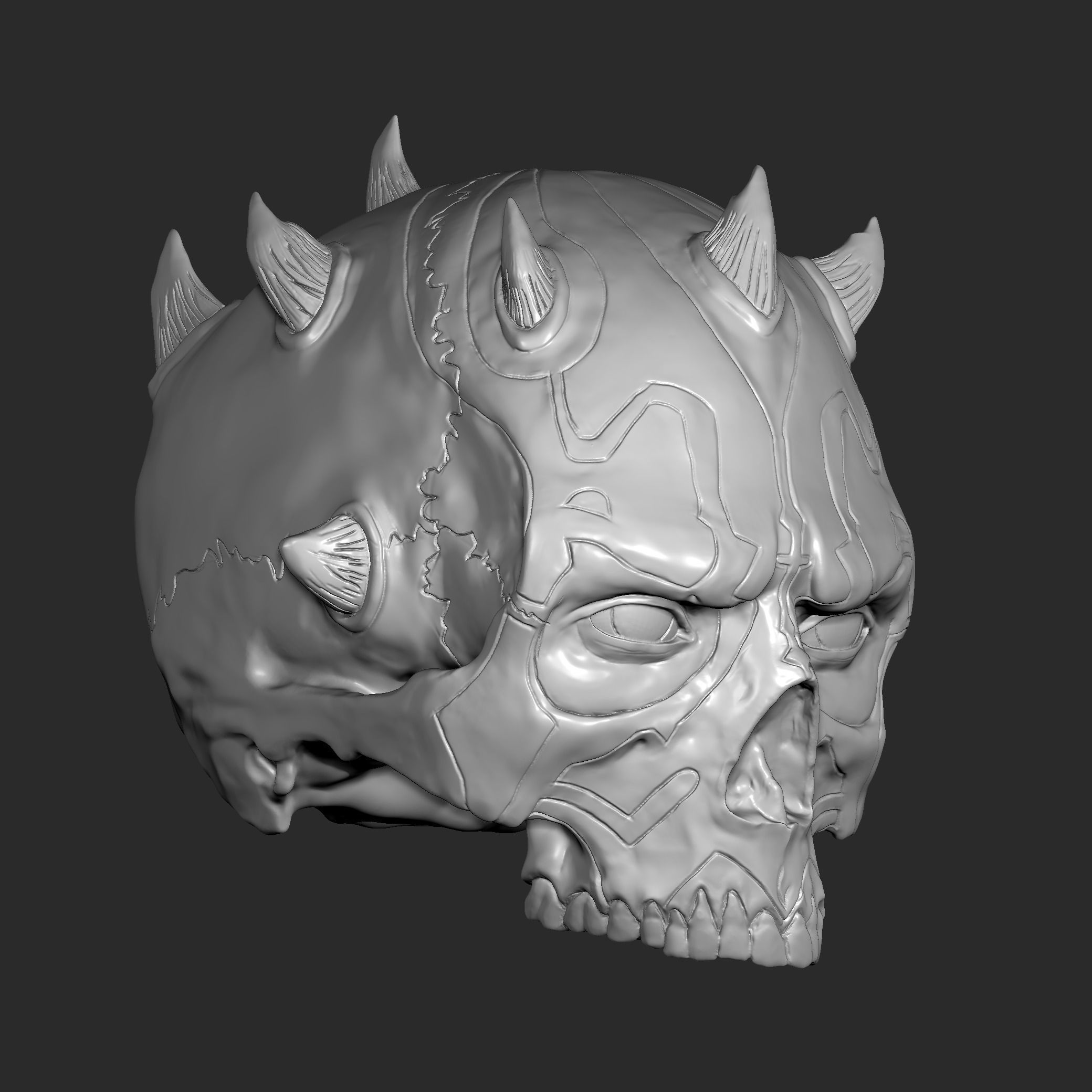 DARTH MAUL SKULL 3D print model_2