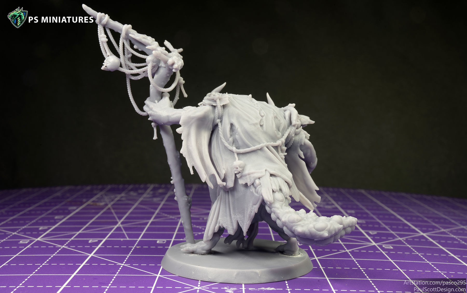 Green Slaad Lizardman - Pose 2 3D print model_4