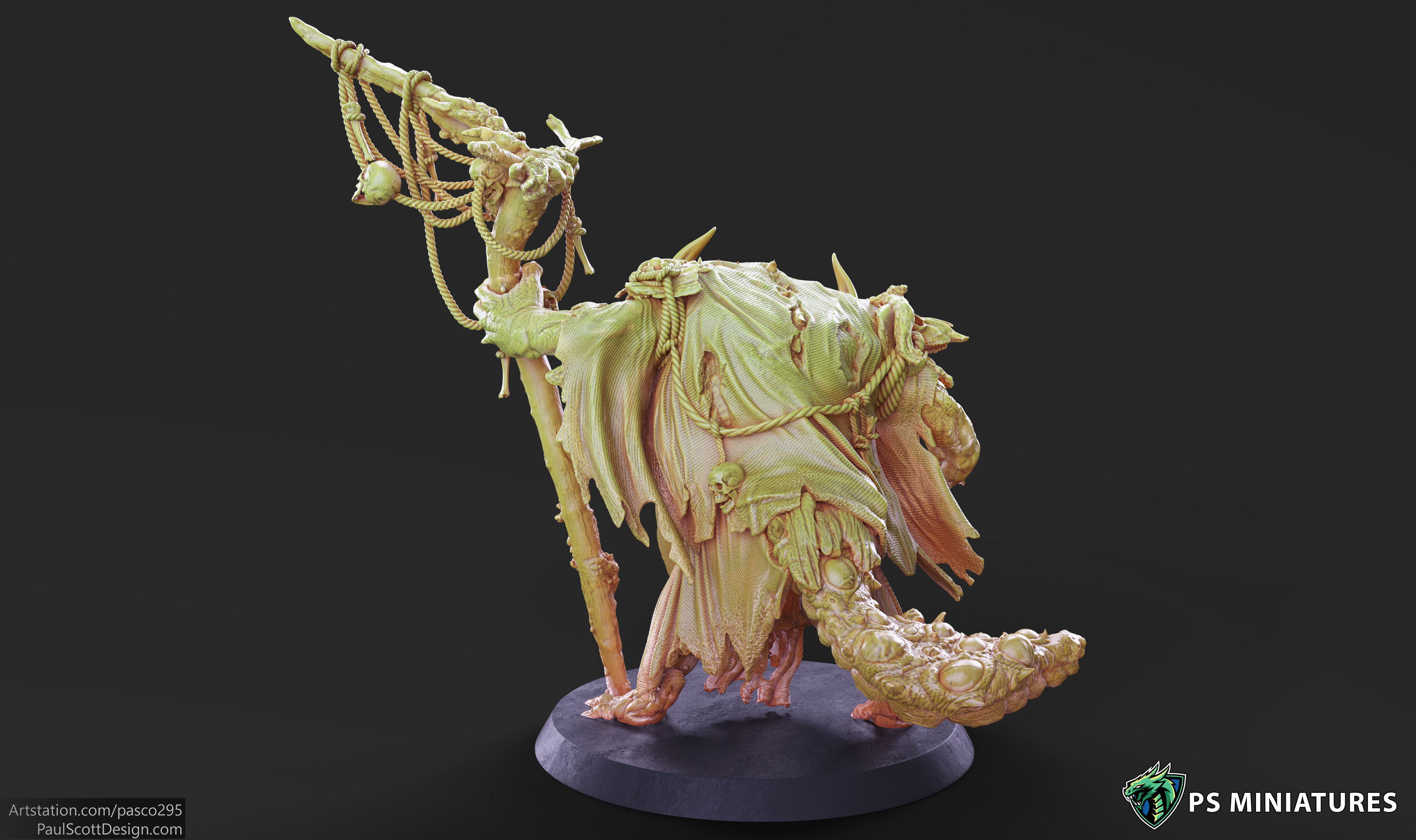 Green Slaad Lizardman - Pose 2 3D print model_9