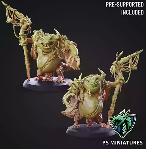 Green Slaad Lizardman - Bundle 3D print model