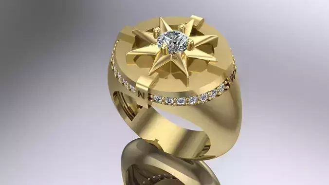 Compass ring 3D model