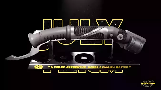 Count Dooku Lightsaber - Tested and Ready for 3D printing  3D print model