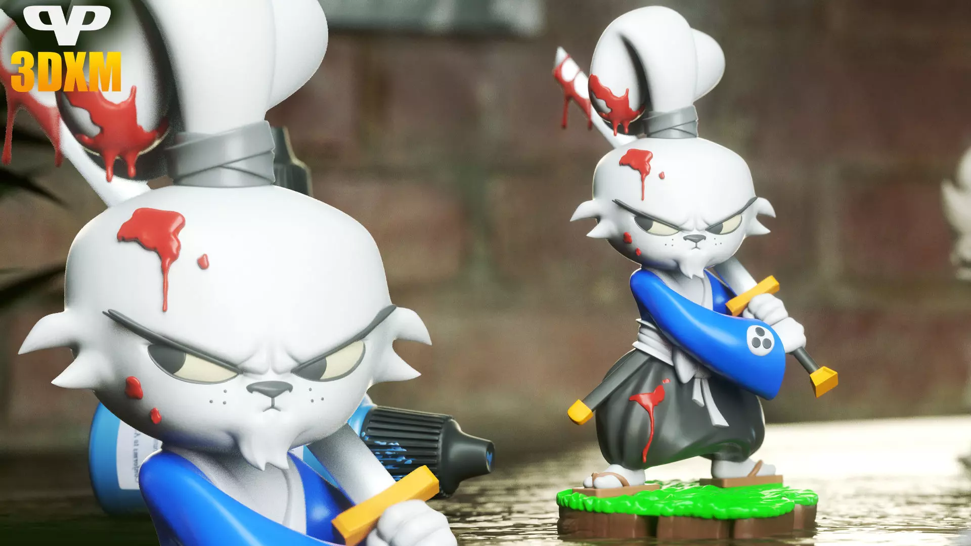 Usagi Yojimbo Chibi STL for 3D Printing ChibiSTL 3DXM 3D print model