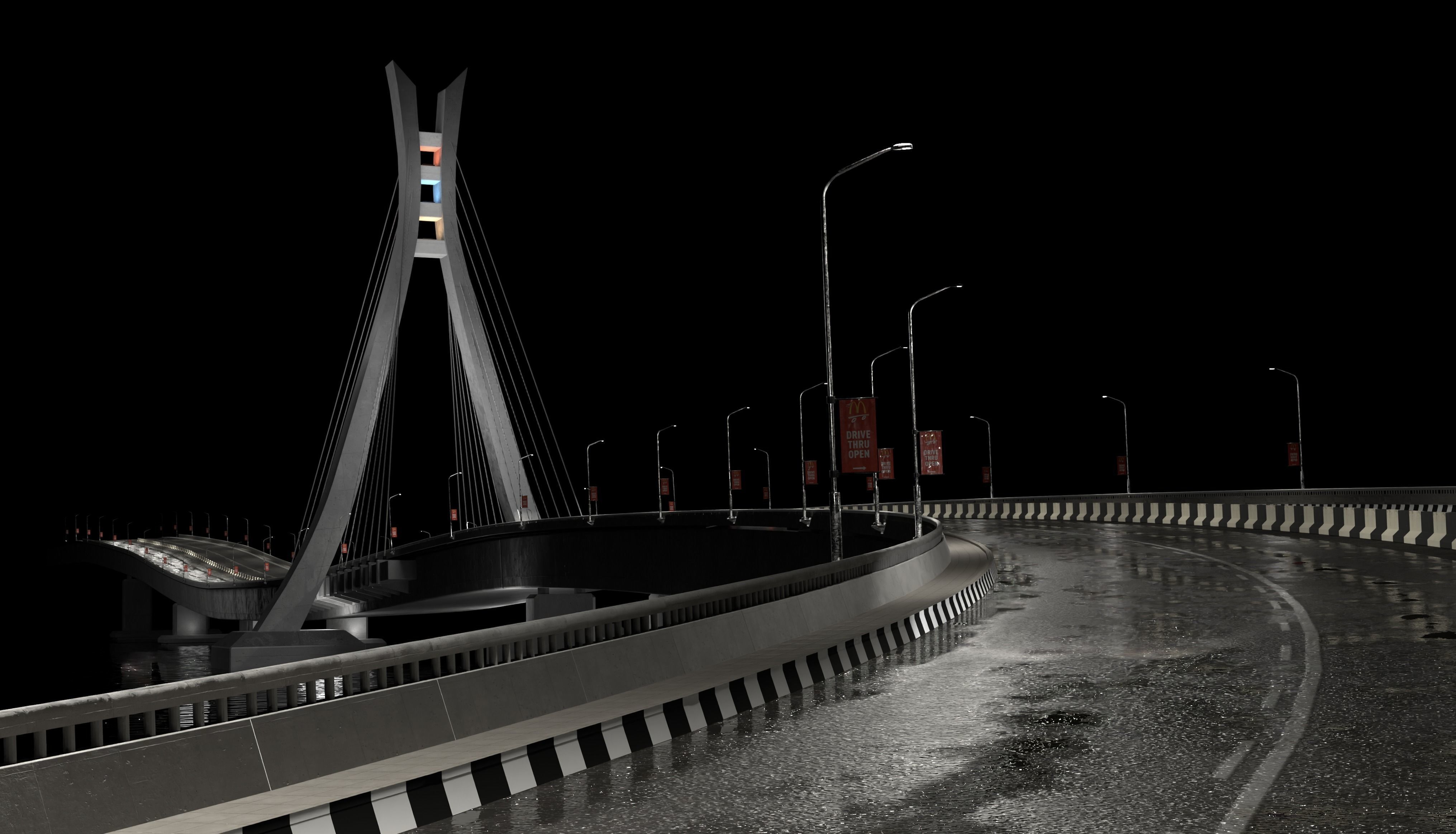Lekki Bridge Lagos 3D model_3