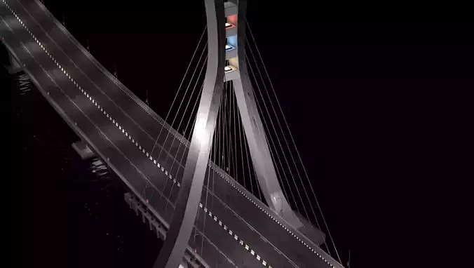 Lekki Bridge Lagos 3D model Lekki Bridge Lagos 3D model