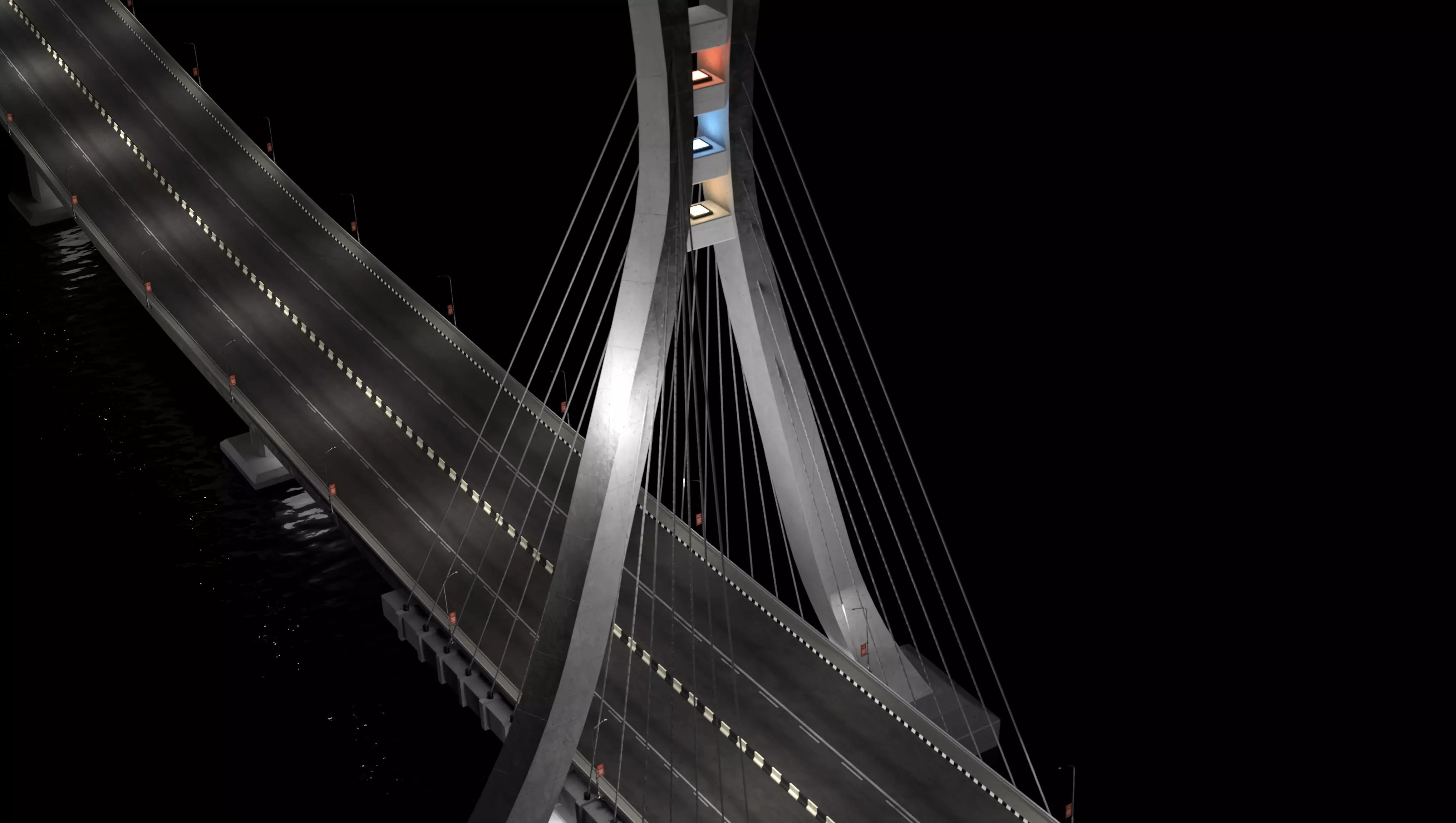 Lekki Bridge Lagos 3D model_0
