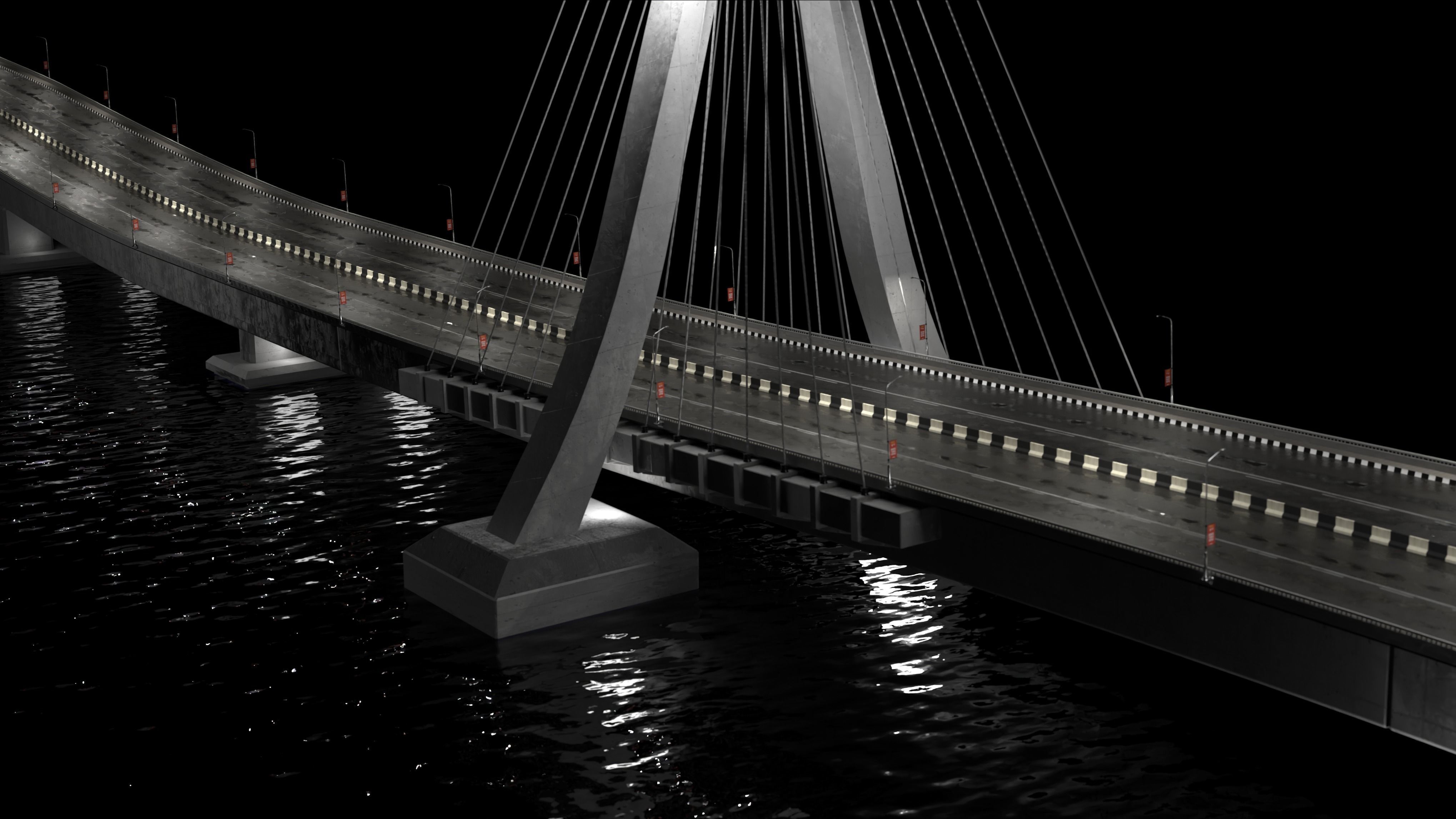 Lekki Bridge Lagos 3D model_2