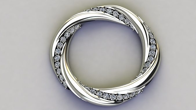 Mobius strip jewelry pendant 3D print model