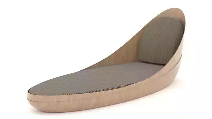 seatting lounge chair made of wood and fabric