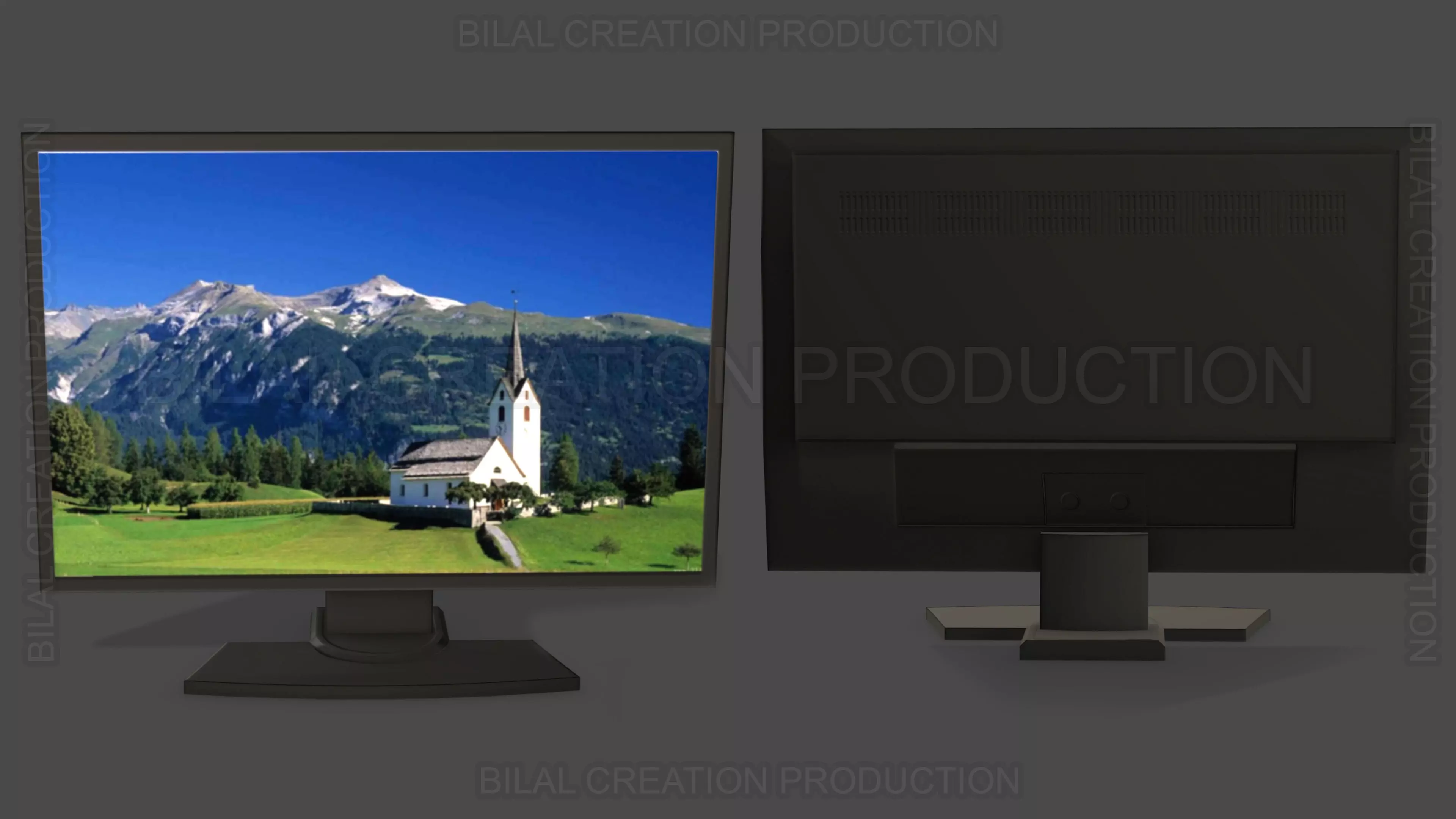 COMPUTER LCD Low-poly 3D model