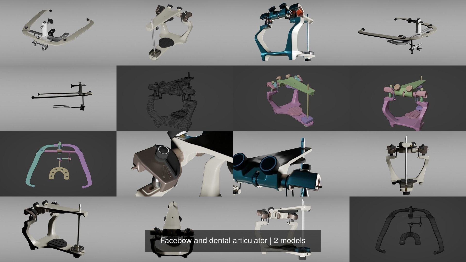Facebow and dental articulator 3D Model Collection_1