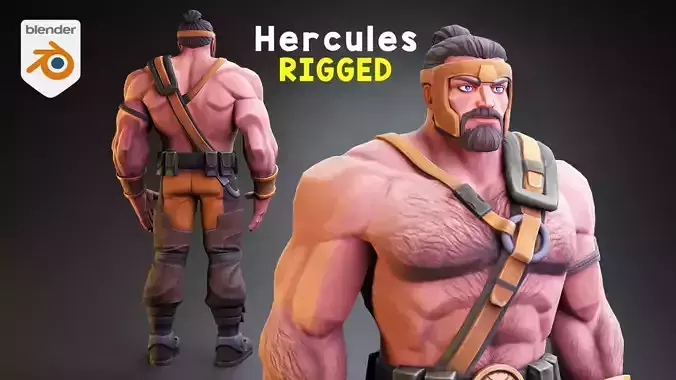 Hercules rigged 3D model