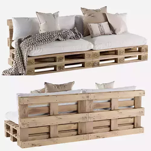 Sofa pallet 3D model