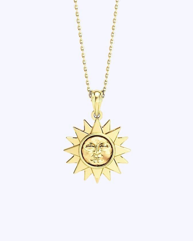 Sun pendant 3D print model_1