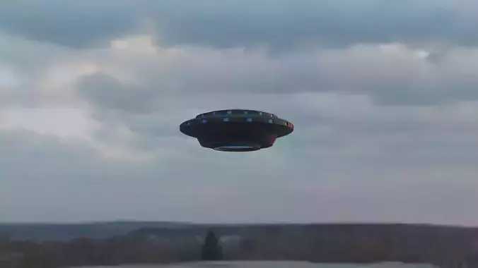 Unidentified flying object UFO Free low-poly 3D model
