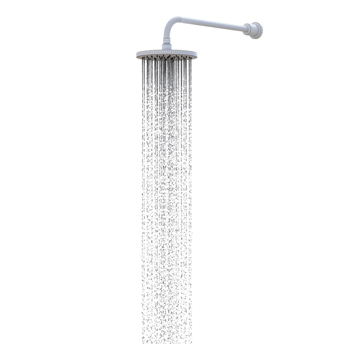 Wall Mounted Shower Head 3D model_6