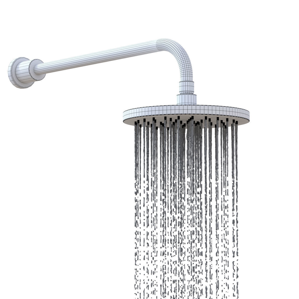 Wall Mounted Shower Head 3D model_5