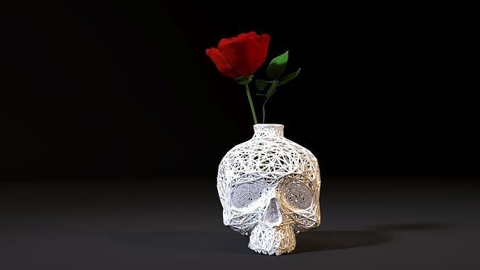 Skull vase 3D print model