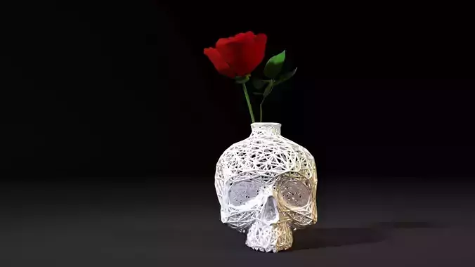 Skull vase