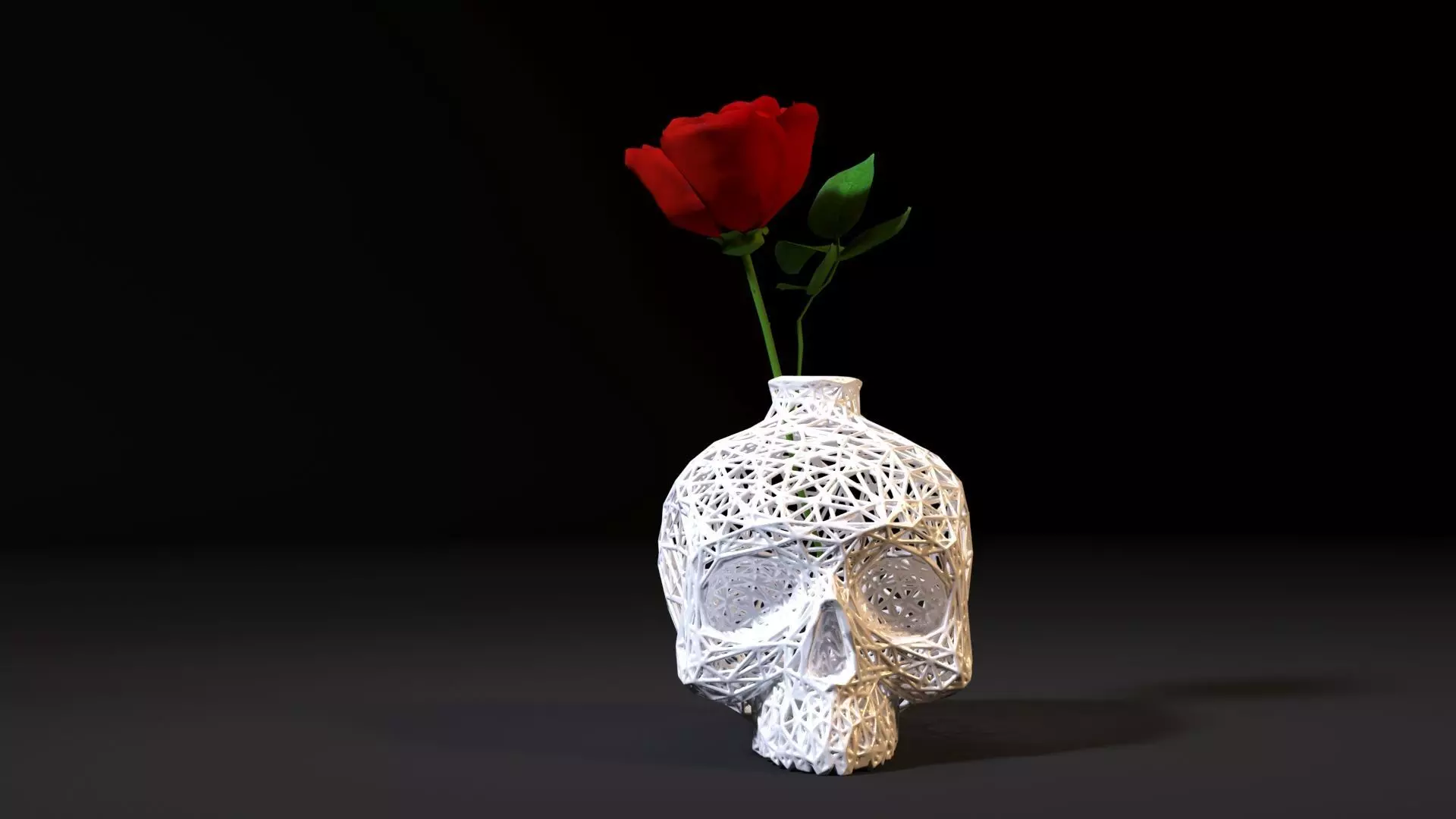 Skull vase 3D print model