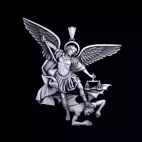 St Michael the Archangel pendant 3D print model
