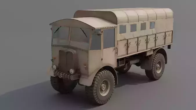AEC Matador Medium Artillery Tractor Low-poly 3D model