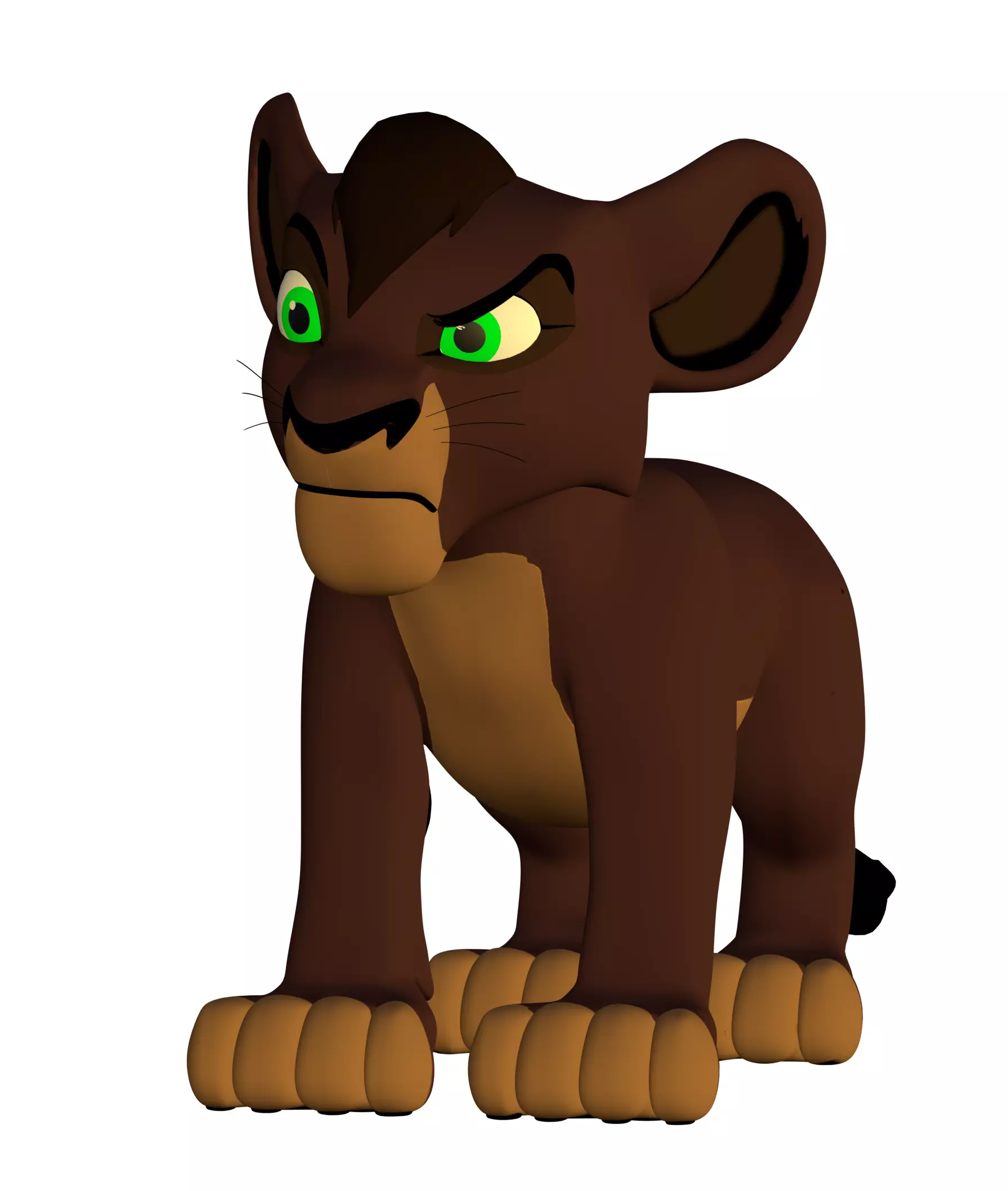 Kovu Cub Lion King Low-poly 3D model