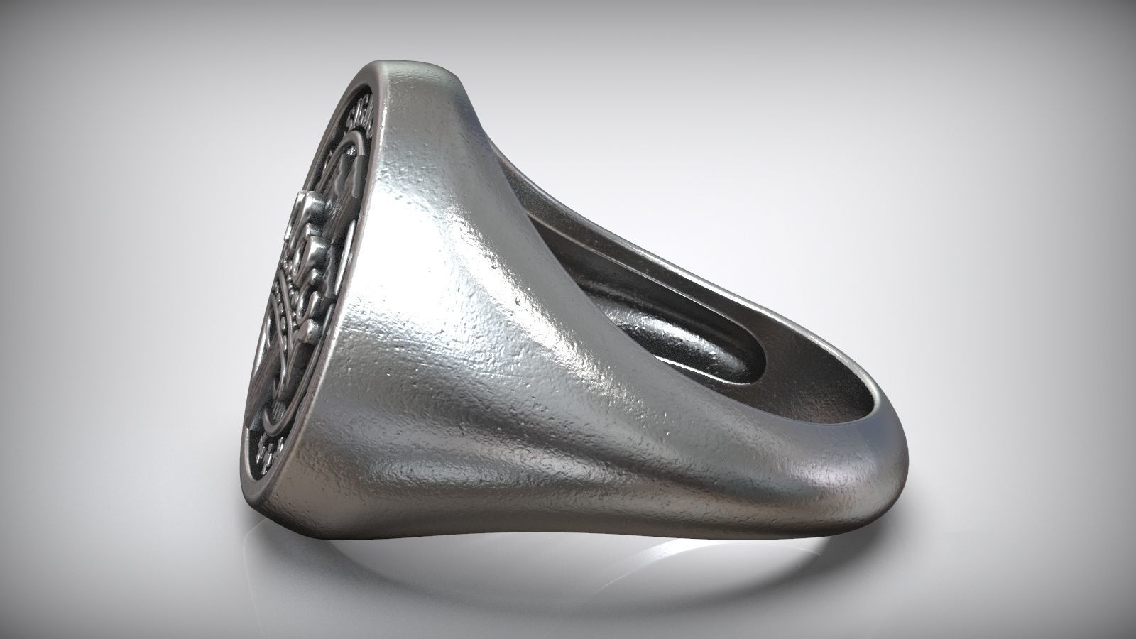 Crusader Templar Knight Masonic Ring 3D print model_5