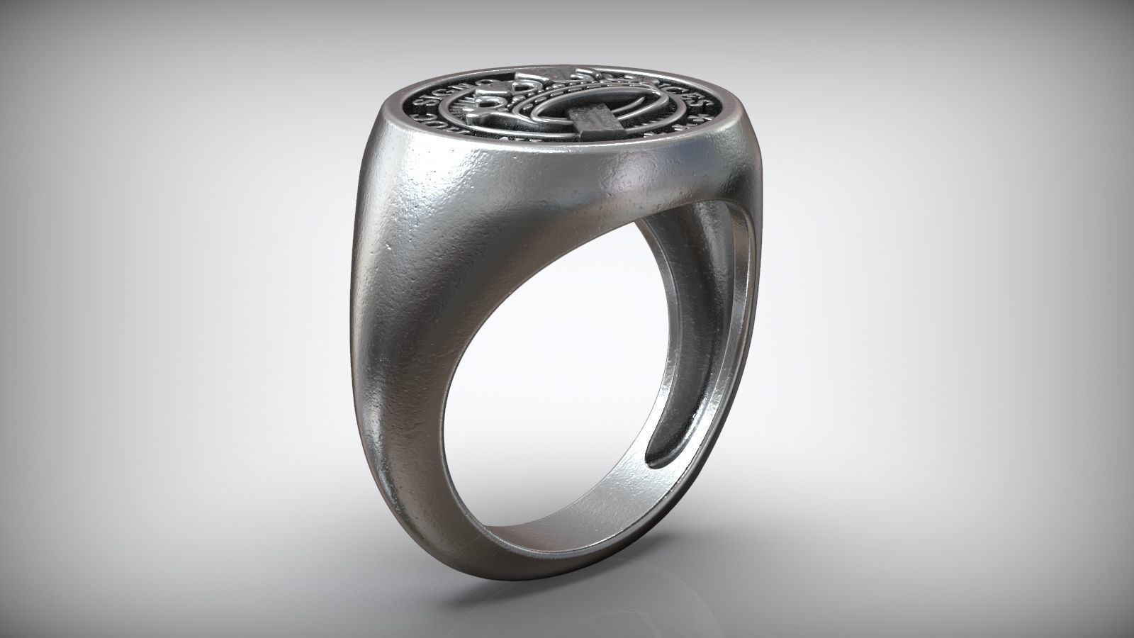 Crusader Templar Knight Masonic Ring 3D print model_2