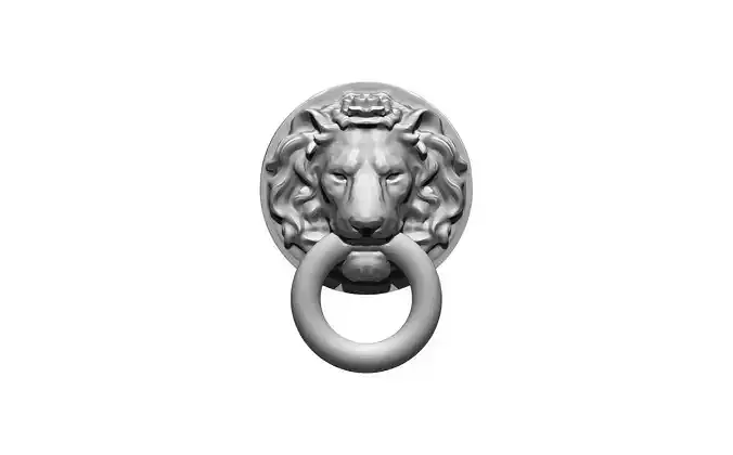 Animal head Lion Door Decoration 3D print model