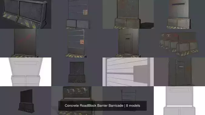 Concrete RoadBlock Barrier Barricade