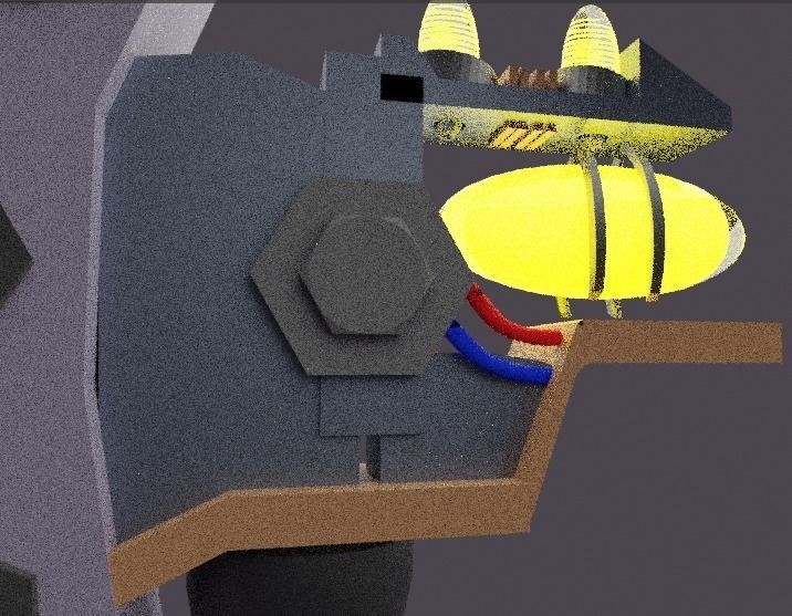 hatchet axe with head 3D model_2