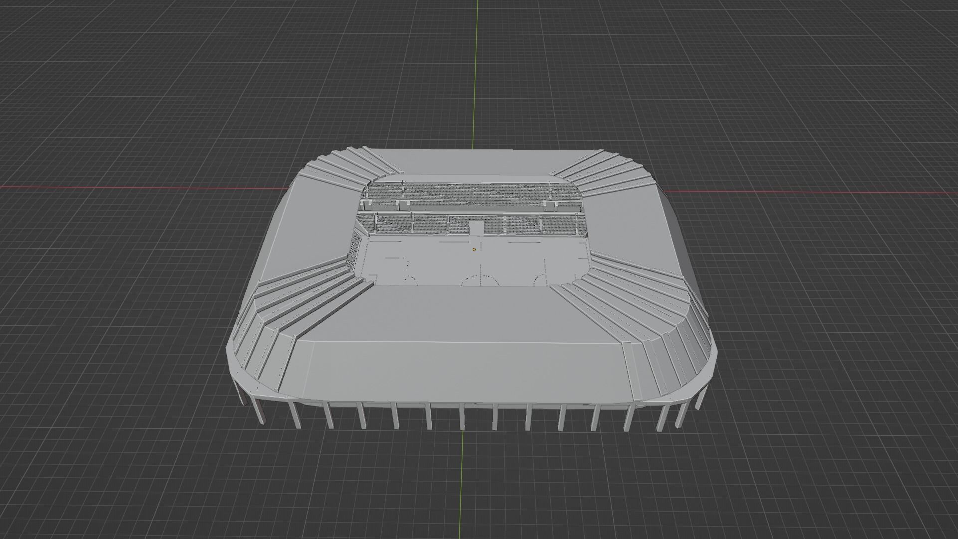 Football Stadium Low-poly 3D model_9