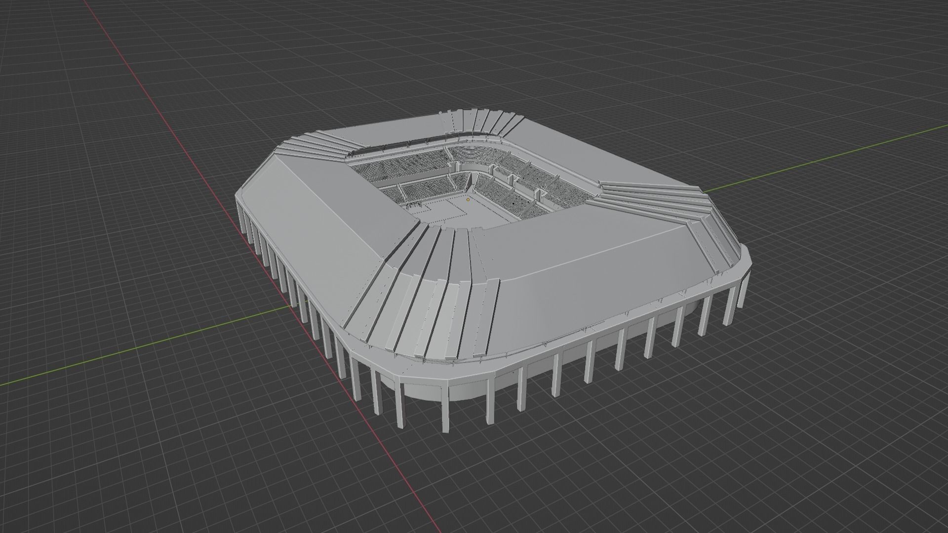 Football Stadium Low-poly 3D model_8