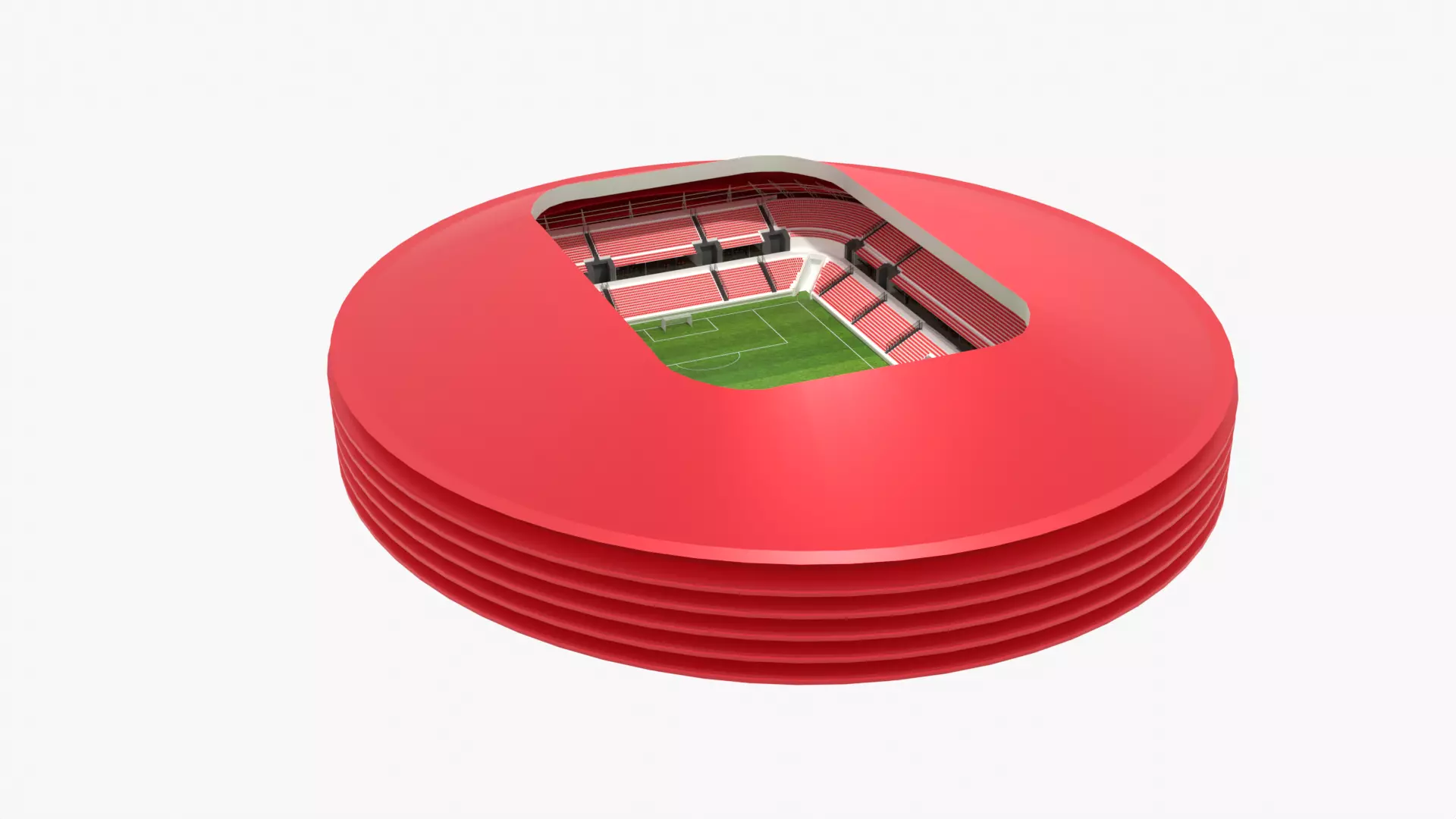 Football Stadium Low-poly 3D model_0