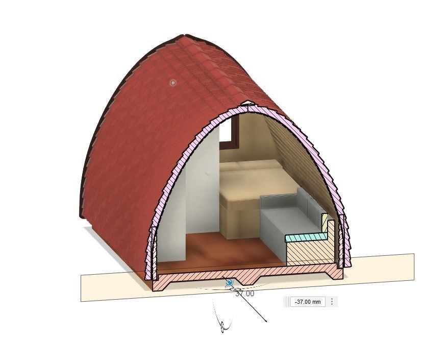 Model Railway - Glamping POD 3D print model_8