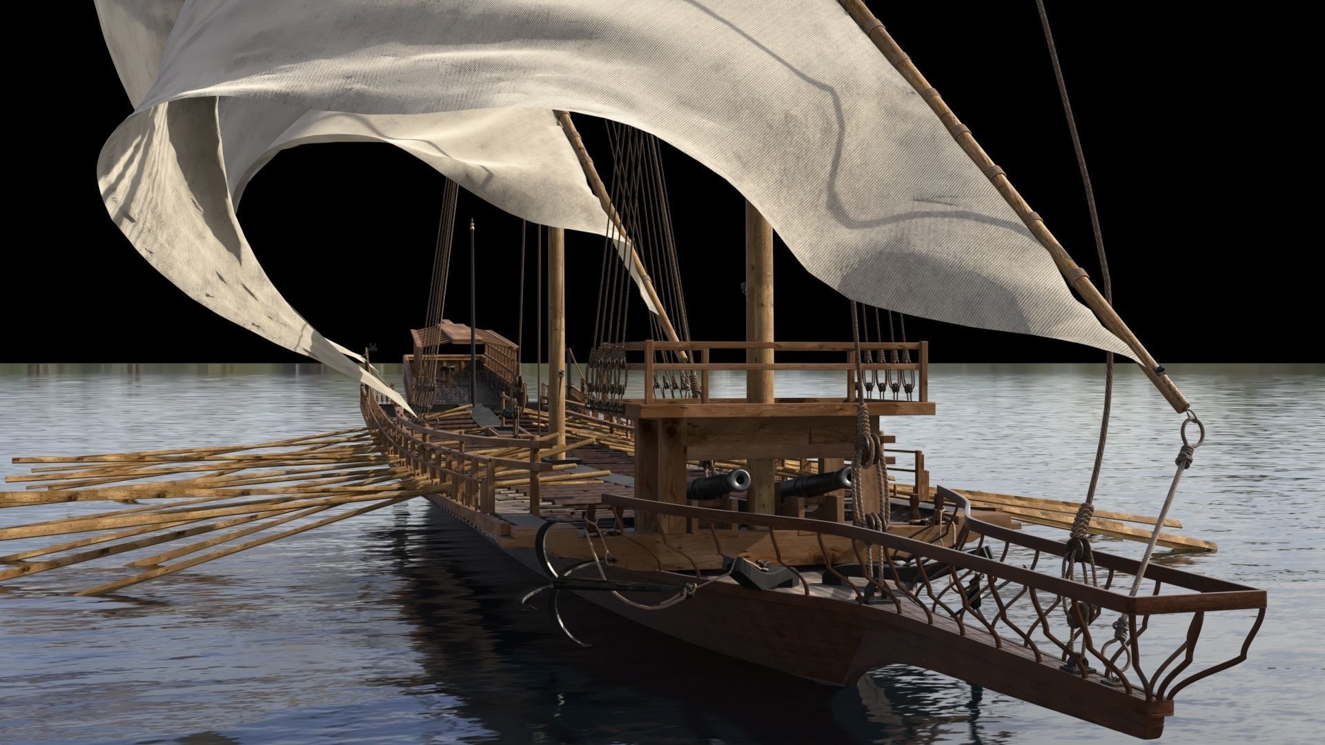 Ottoman Ship 3D model_10