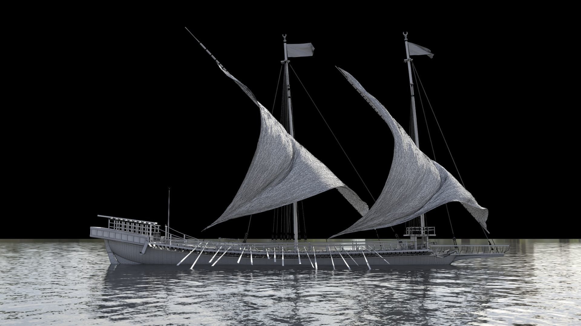 Ottoman Ship 3D model_7
