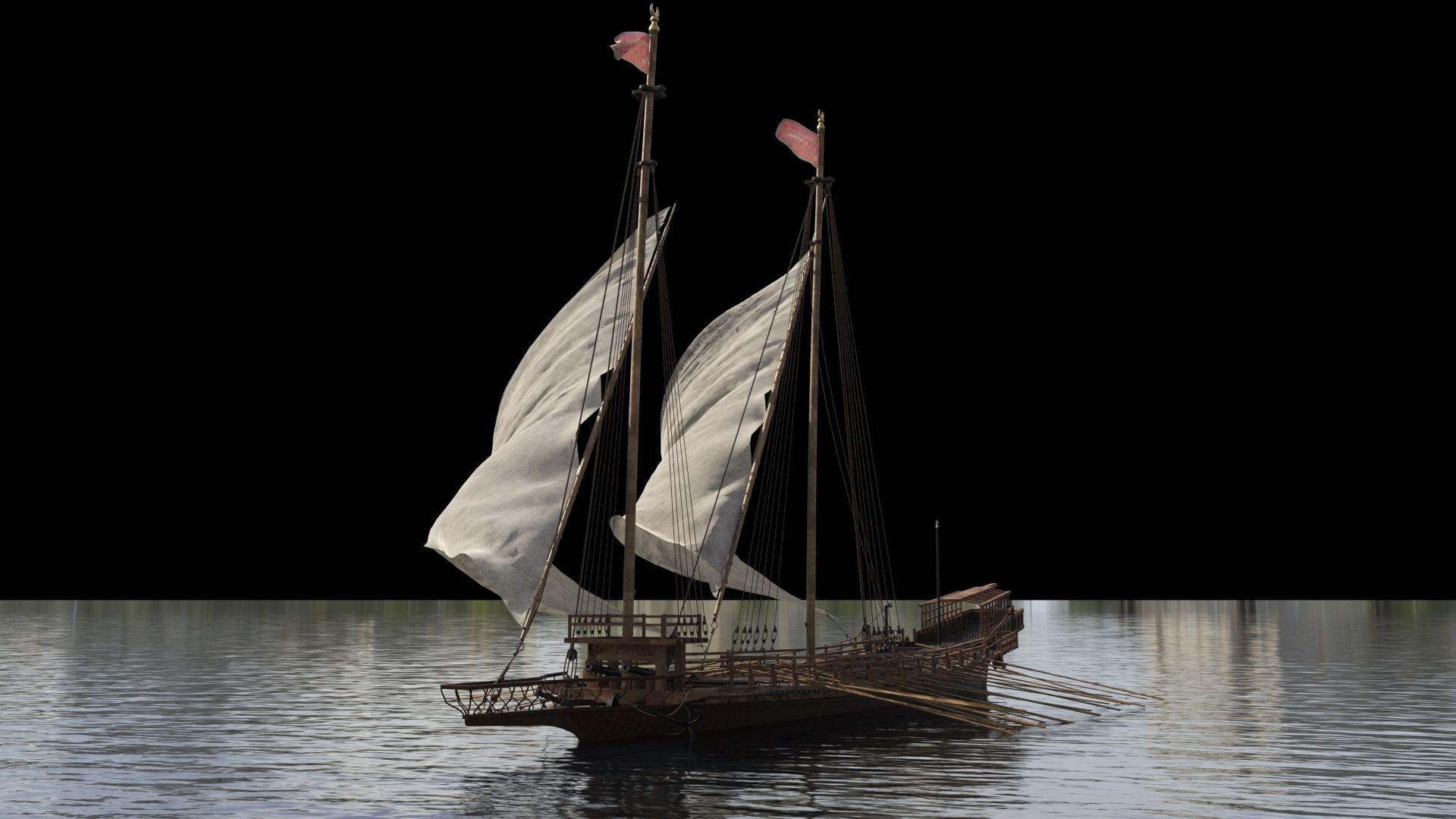 Ottoman Ship 3D model_4