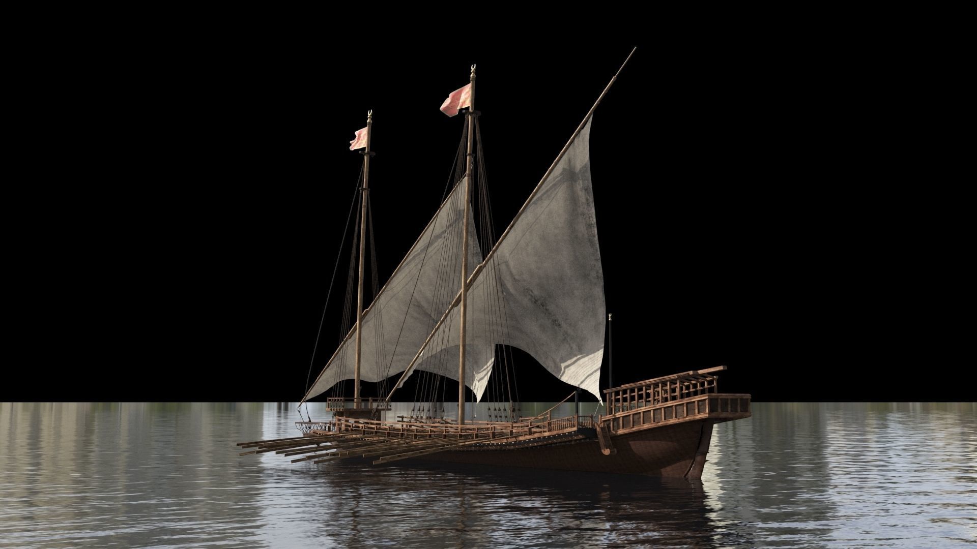Ottoman Ship 3D model_8