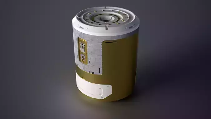 sci-fi canister geo Free low-poly 3D model