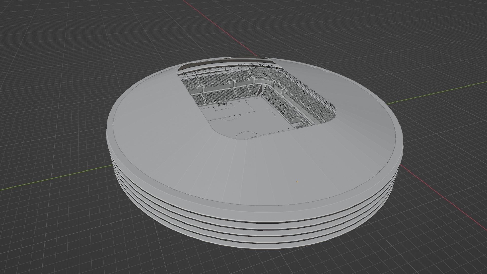 Football Stadium Low-poly 3D model_8