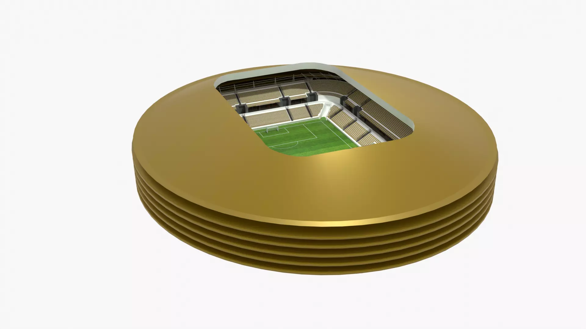 Football Stadium Low-poly 3D model_0