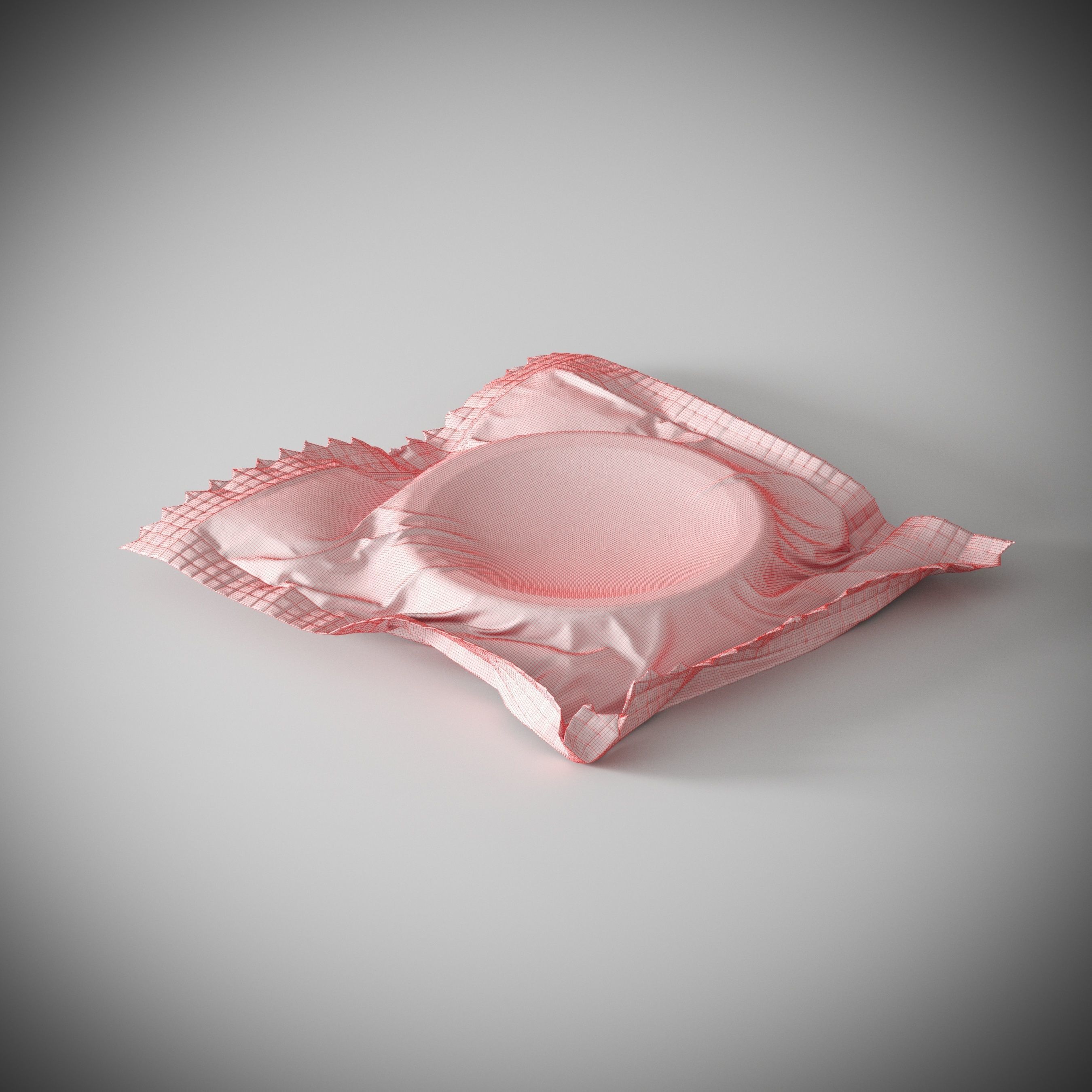Condom Low-poly 3D model_7