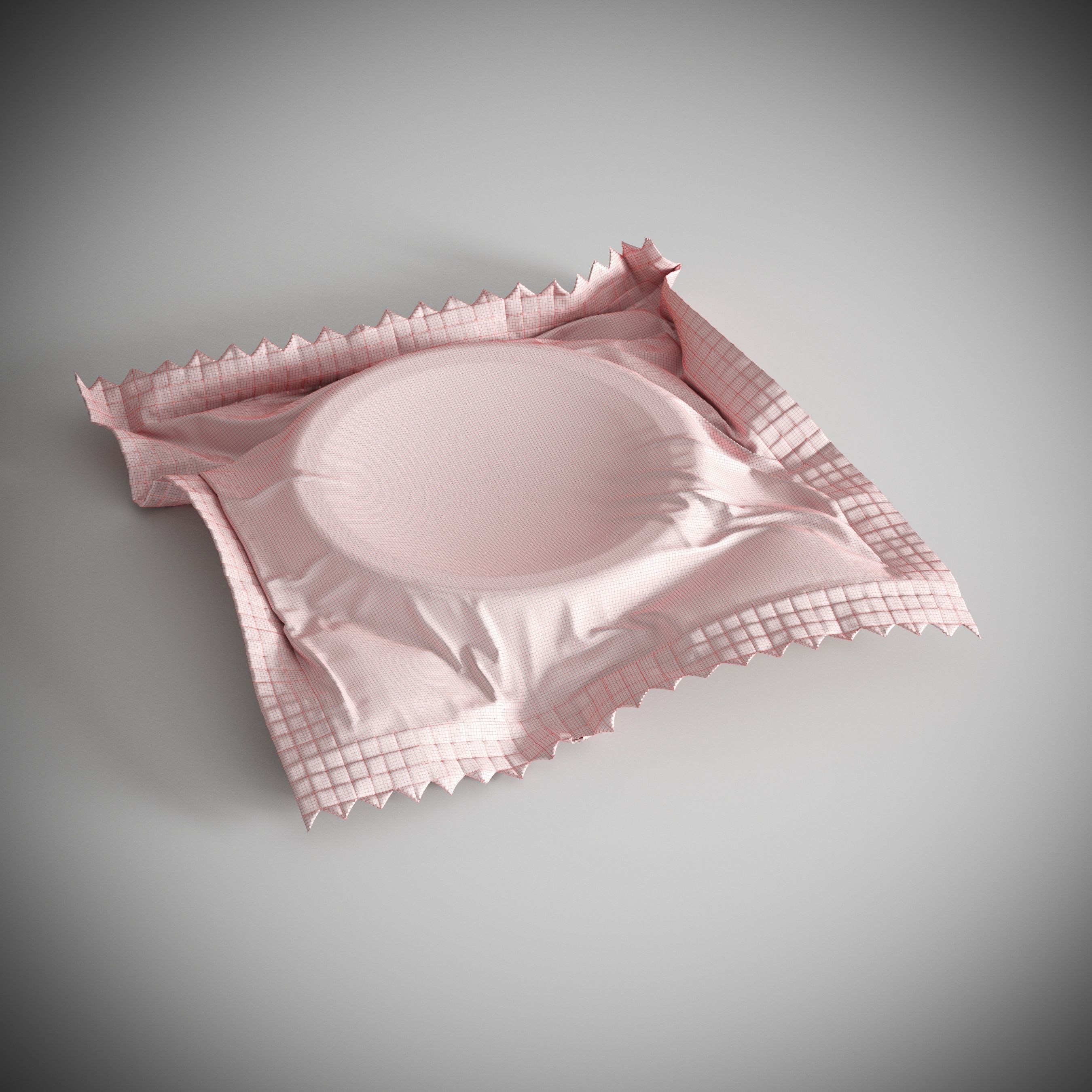 Condom Low-poly 3D model_5