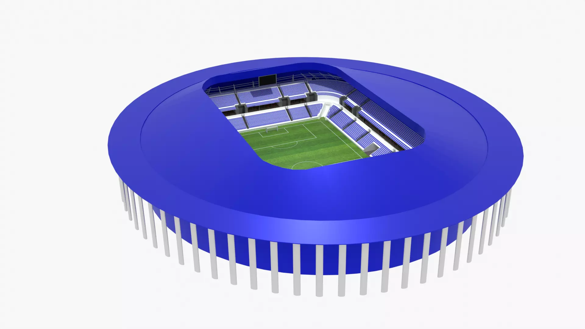 Football Stadium Low-poly 3D model_0