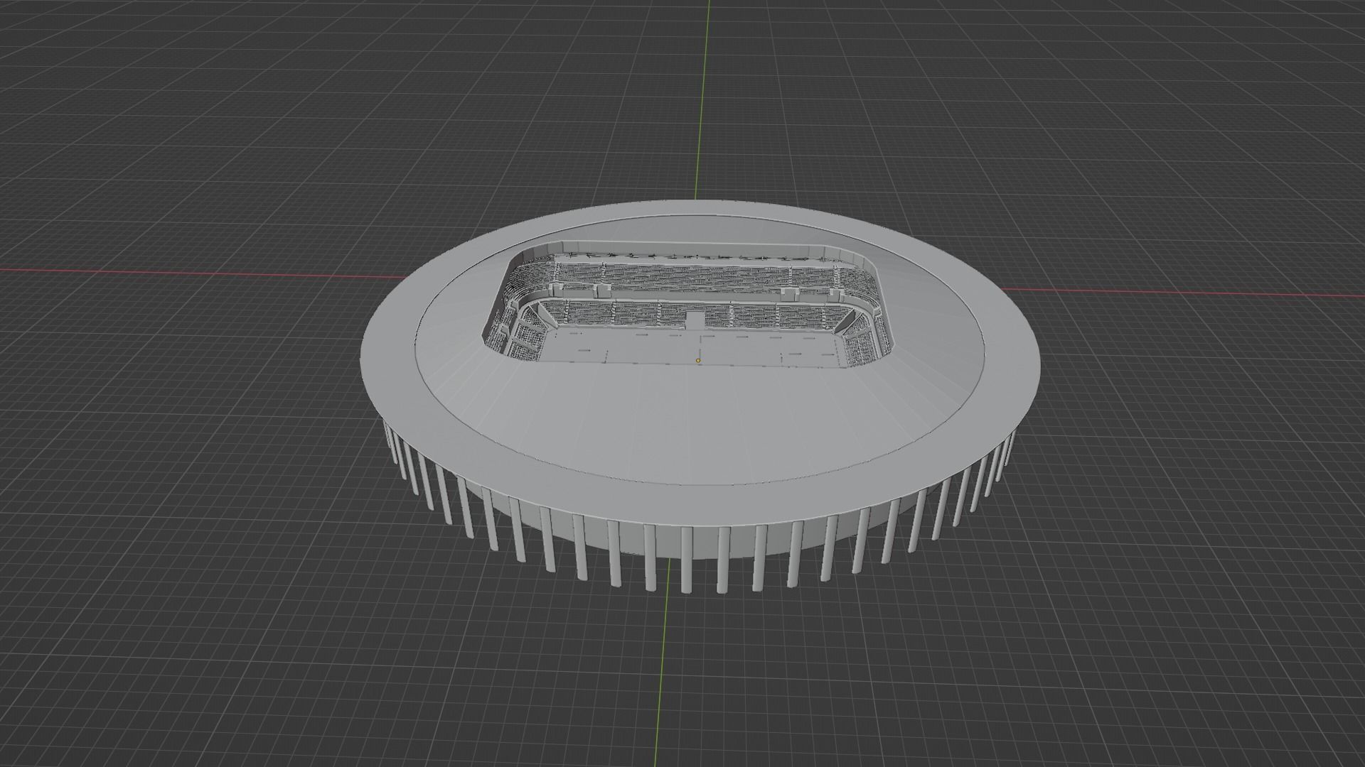 Football Stadium Low-poly 3D model_9