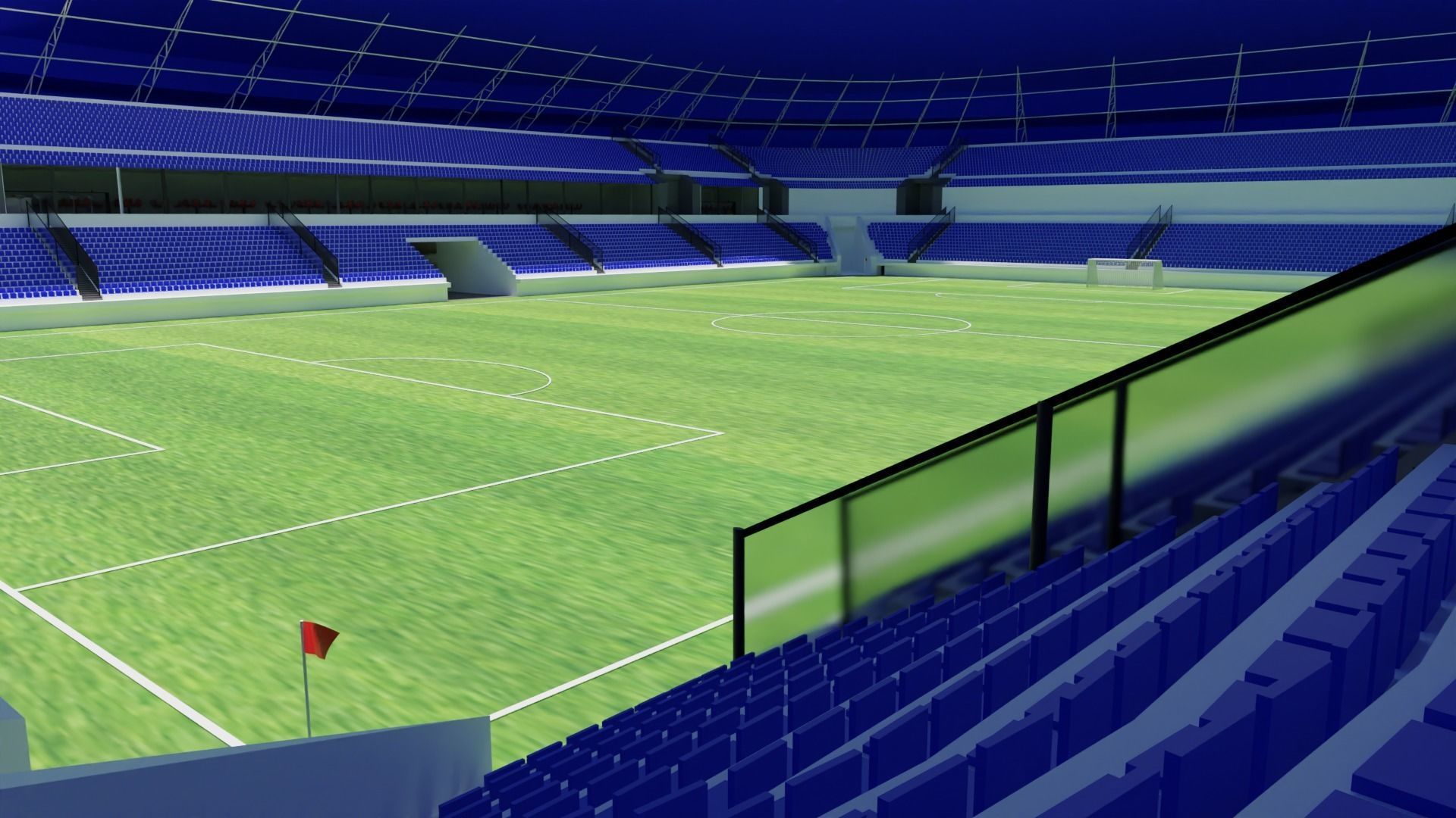 Football Stadium Low-poly 3D model_1