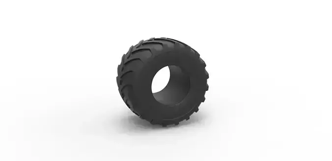 Monster Jam tire 9 Scale 1 to 25