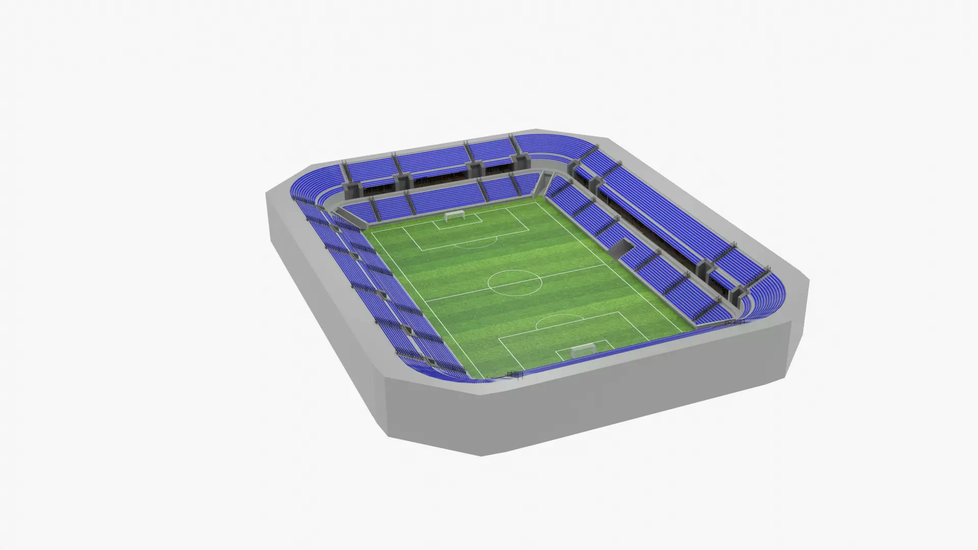 Football Stadium Low-poly 3D model_0